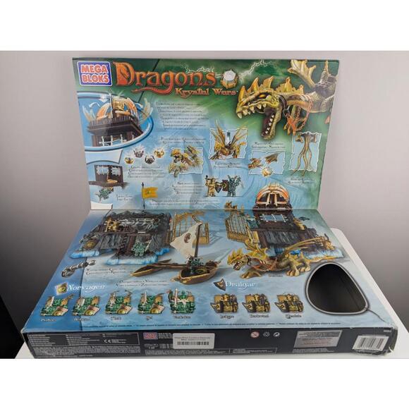 Mega Bloks Dragons Krystal Wars Marauder’s Cliff 9885 Figures & Dragon - Picture 3 of 9